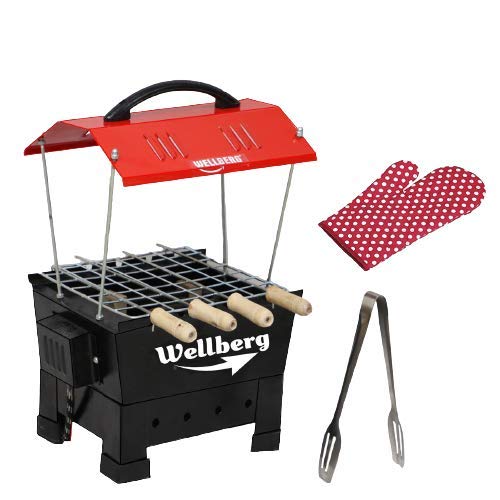 Wellberg Wellberg Hut Shape BarbequePortable Electric Charcoal Barbecue Grill Tandoor Outdoor Garden Grill BBQ Electric Grill - Image 1