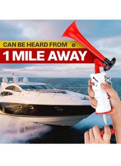 Scrolls Loud Air Horn, Chazcool Handheld Air Horn Loud Noise Maker Safety Boat Car Sports Events Bear Handheld Air Pump Horn Loud Safety Reusable Horn for Boats  - Image 4