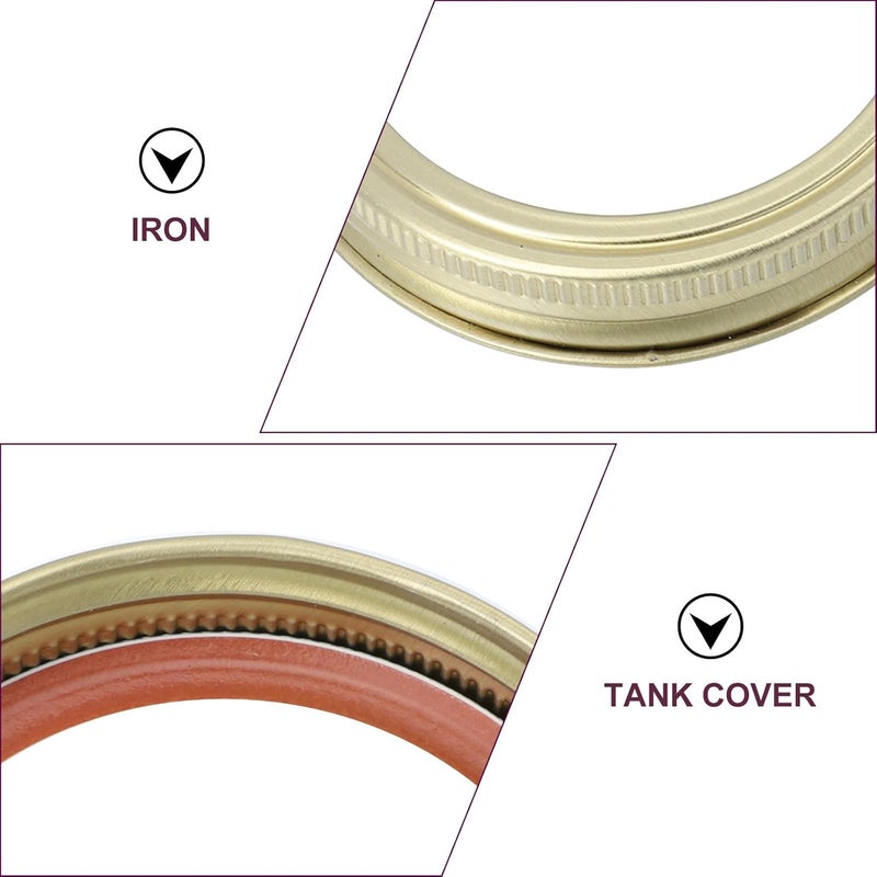 20pcs Mason Jar Lids and Tinplate Sealing Rings for Regular Mouth Canning Jars, Airtight Leak-proof Metal Covers for Food Storage and Preservation - Image 3