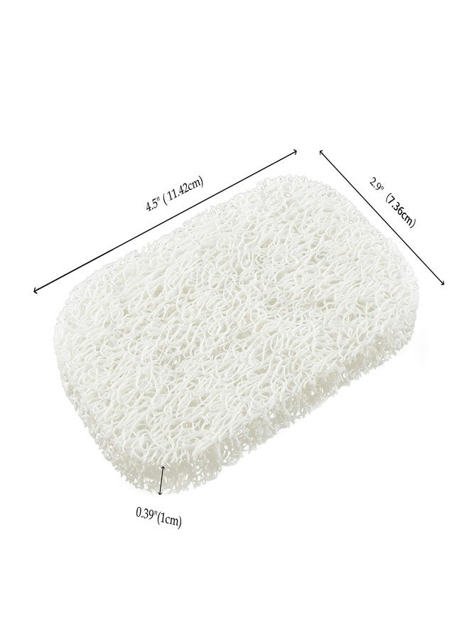 Snowkingdom 4 Pack White Soap Saver Holder for Bar Soap Shower Bathroom Dish Self Draining Lift Pad Porous Construction air circulate 2.9" x 4.5" PVC Non-BPA Non-Slip Durable - Image 4