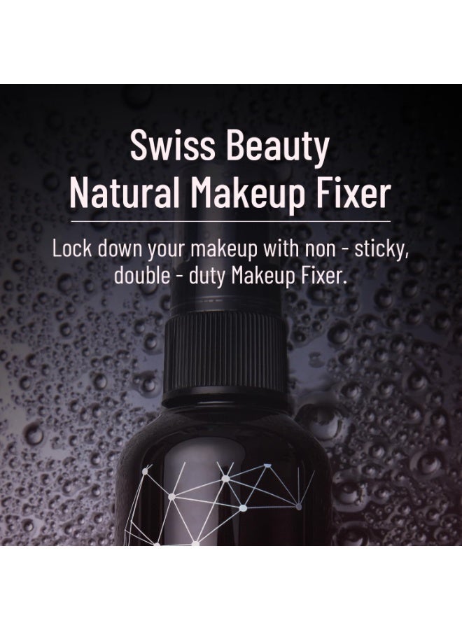 Swiss Beauty Natural Makeup Fixer | Natural Dewy Finish | With Vitamin E and Aloe Vera | Long-Lasting | Hydrating & Refreshing Setting Spray | 70 ml - Image 2
