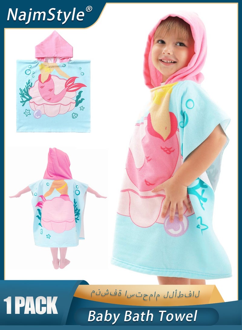 NajmStyle Baby Bath Towel Beach Towel, Thicker Kids Hooded Beach Towel for Boys Girls Softest Hooded Bath Towel Wrap Pool Beach Towel for Babie, Toddler Bathrobe for Kids 3-7 Years - Image 1