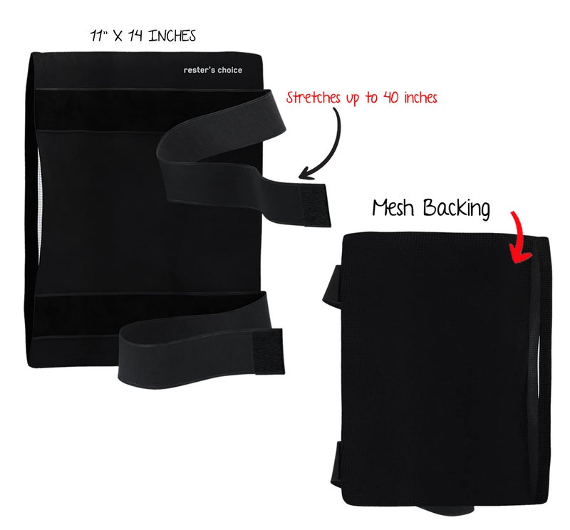 Rester's Choice Ice Pack Wrap Holder with Adjustable Straps for Large Ice Pack 11"-14.5" - Image 2