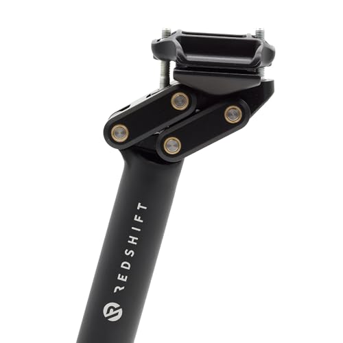 REDSHIFT Dual-Position Bike Seatpost, Aluminum Bicycle Seat Post Saddle Pole, Cycle Biking Accessories and Parts, 27.2mm x 350mm Black - Image 1