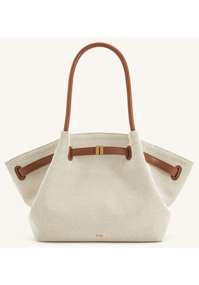 جي دبليو بي حقيبة هانا متوسطة - كريم/أبيض - Image 1