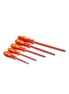 Max Germany Max Germany 421K-P5 5 Pieces Philips Insulated Screw Driver Set - Orange 