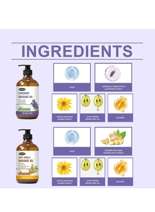 وودسليب زيوت التدليك للعلاج بالتدليك، للمواعيد الليلية، لآلام العضلات، زيت غوا شا المريح للجسم، زيت اللافندر الطبيعي للبشرة - Image 4