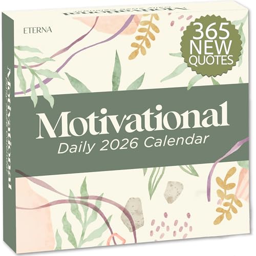 Eterna Goods 2026 Motivational Calendar Includes 365 Positive Quotes and Affirmations Enjoy a Whole Year of Inspirational Quotes Phrases Affirmations for Success Happiness Personal Growth - Image 1