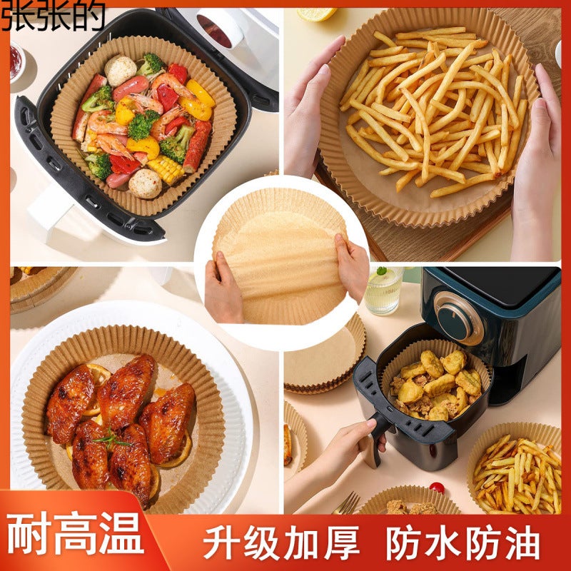 Air Fryer Paper Silicone Oil Paper Food Grade Baking Paper Tray Oil-Proof Leak-Proof Oil-Proof Paper Disposable Fryer Paper - Image 4