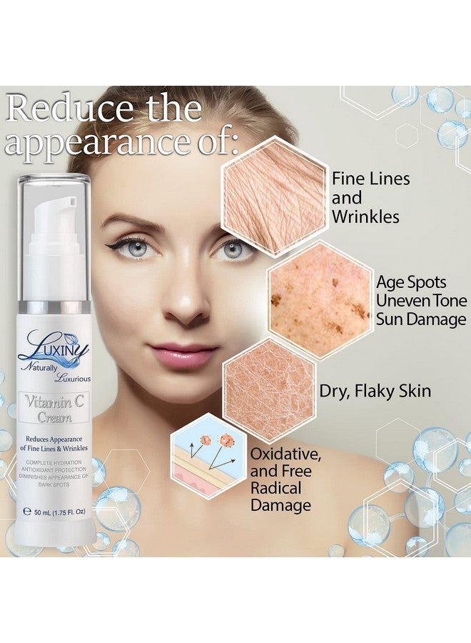 Luxiny Vitamin C Moisturizer For Face & Neck Anti Wrinkle Face Cream For Women Antiaging Lotion With Jojoba Oil A Day Or Night Cream Moisturizer For Reducing Hyperpigmentation Plus Antioxidant Protection - Image 2