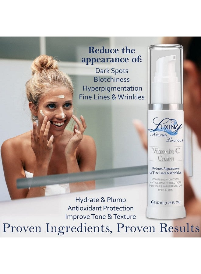 Luxiny Vitamin C Moisturizer For Face & Neck Anti Wrinkle Face Cream For Women Antiaging Lotion With Jojoba Oil A Day Or Night Cream Moisturizer For Reducing Hyperpigmentation Plus Antioxidant Protection - Image 5
