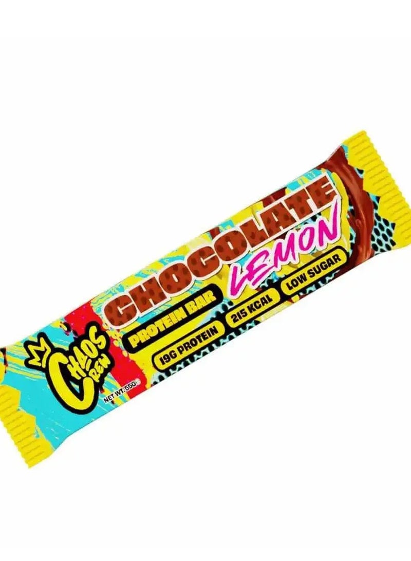 CHAOS CREW, PROTEIN BAR, CHOCOLATE LEMON,55G