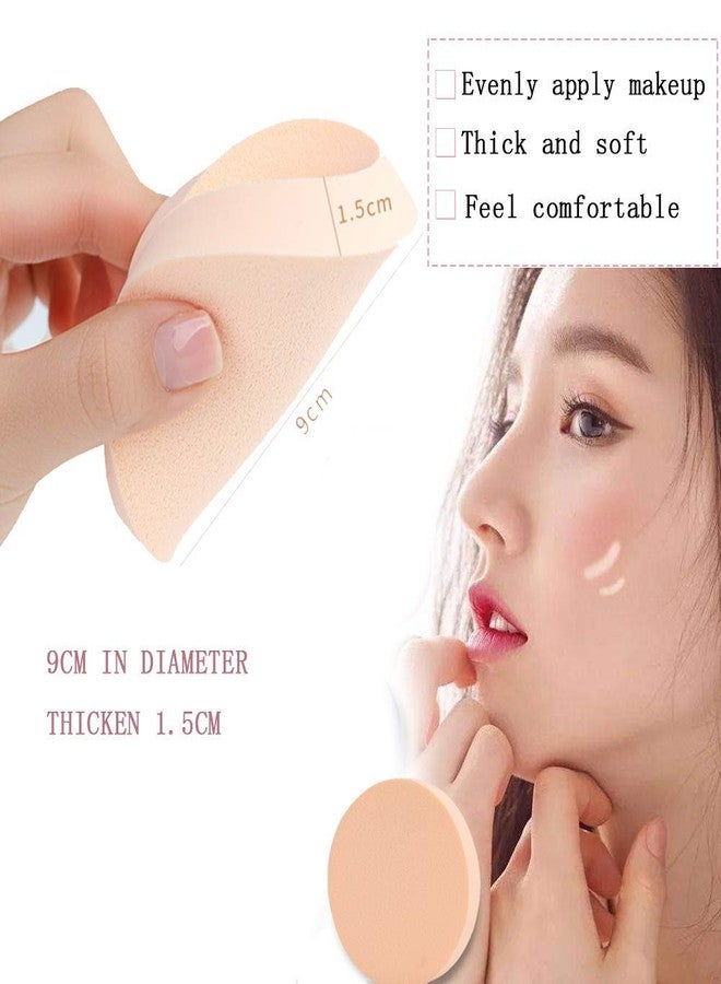 myonly 4pcs big Round Makeup Sponges is suitable for eye foundation, blush application, forehead and cheeks, large area of makeup, soft and thick, fast makeup, dry and wet, no scumming (pick of four) - Image 5