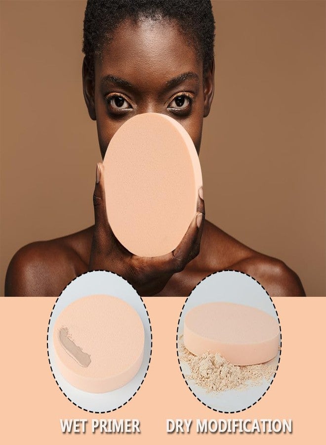 myonly 4pcs big Round Makeup Sponges is suitable for eye foundation, blush application, forehead and cheeks, large area of makeup, soft and thick, fast makeup, dry and wet, no scumming (pick of four) - Image 2