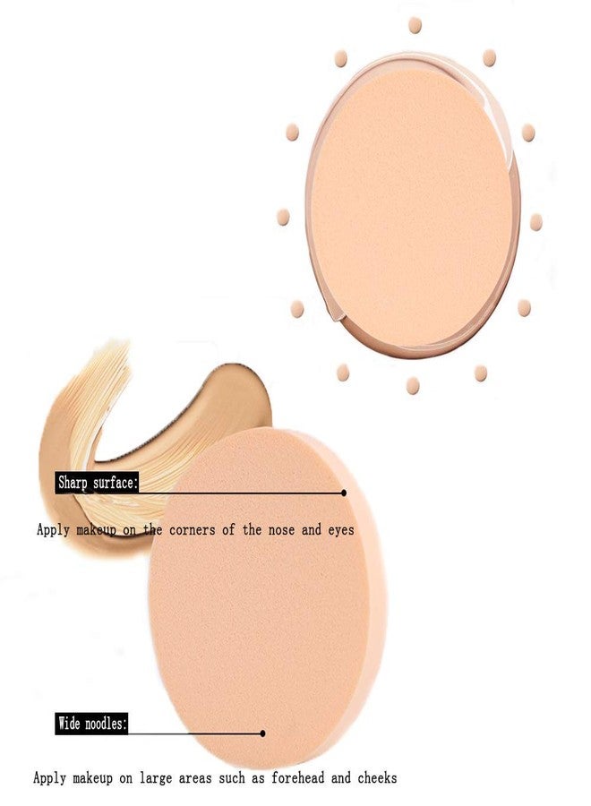 myonly 4pcs big Round Makeup Sponges is suitable for eye foundation, blush application, forehead and cheeks, large area of makeup, soft and thick, fast makeup, dry and wet, no scumming (pick of four) - Image 3