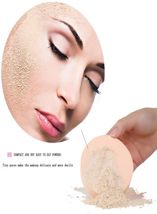 myonly 4pcs big Round Makeup Sponges is suitable for eye foundation, blush application, forehead and cheeks, large area of makeup, soft and thick, fast makeup, dry and wet, no scumming (pick of four) - Image 4