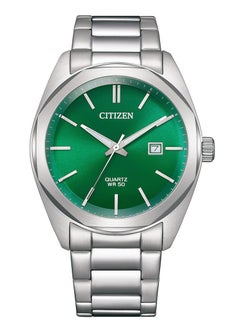 Men's Quartz Analog Green Dial Stainless Steel Watch BI5110-54X