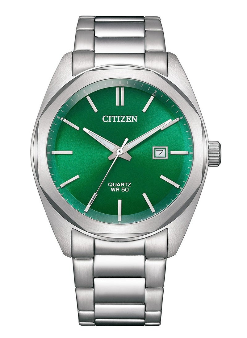 CITIZEN - Men's Quartz Analog Green Dial Stainless Steel Watch BI5110-54X - Image 1