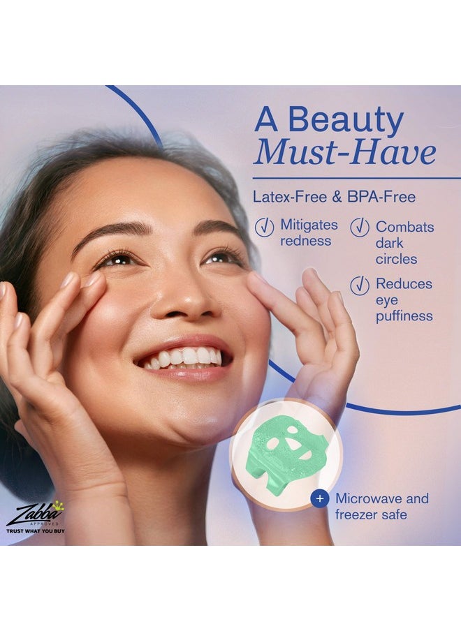 Perfecore Facial Mask Get Rid Of Puffy Eyes Migraine Relief, Sleeping, Travel Therapeutic Hot Cold Compress Pack Gel Beads, Spa Therapy Wrap For Sinus Face Puffiness Headaches Gel Mask  - Image 3