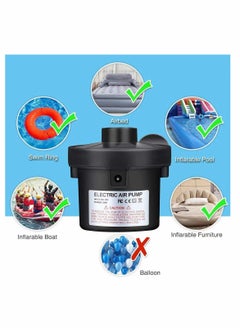 KASTWAVE Electric Air Pump, Camping Electric Pumps Inflator, Deflator for Airbeds, Paddling Pools, Toys, Inflatable Sofa, Air Raft Mattress, with 3 Nozzles, 50W  - Image 2