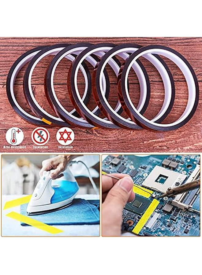 Generic Heat Tape For Heat Press Heat Transfer Tape Heat Resistant High Temperature Tape For Heat Transfer Masking 3D Printing Sublimation On Coffee Mugs Htv Craft On T Shirt Fabrics 6 Packs  - Image 4