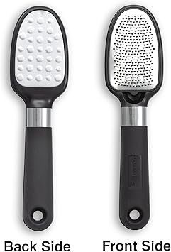 Rikans Foot File Foot Rasp Callus Remover Dead Skin Remover Double Sided Foot Scrubber Foot Care Pedicure Tool to Remove Hard Skin Can Be Used Wet or Dry Skin Surgical Grade Stainless Steel File - Image 2
