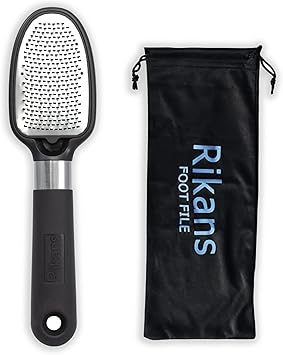 Rikans Foot File Foot Rasp Callus Remover Dead Skin Remover Double Sided Foot Scrubber Foot Care Pedicure Tool to Remove Hard Skin Can Be Used Wet or Dry Skin Surgical Grade Stainless Steel File - Image 5