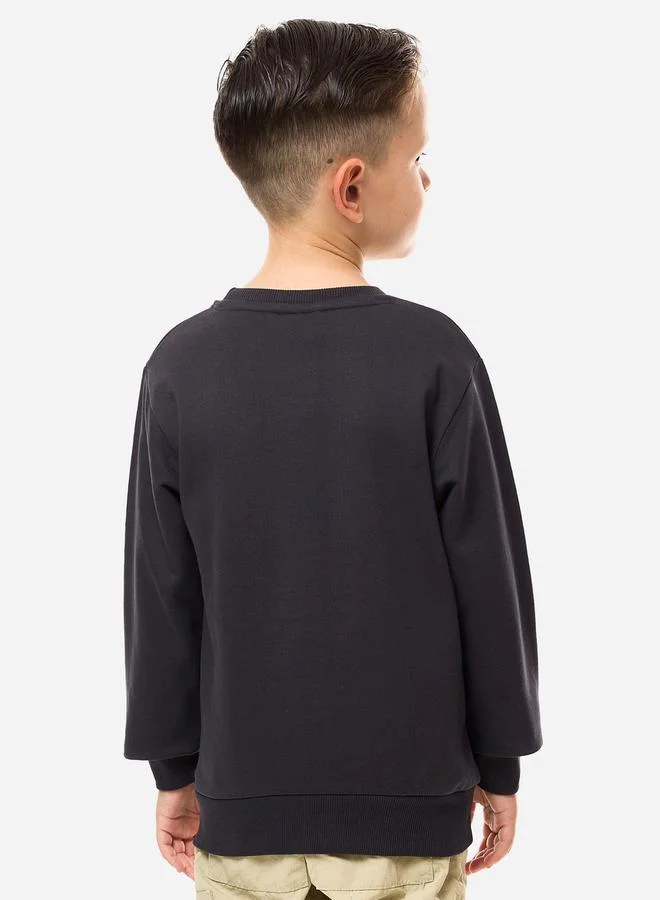 victor and jane Anime Graphic Print Round Neck Sweatshirt by Styli