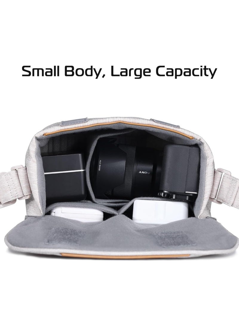 ULANZI F01 Camera Bag, SLR/DSLR Camera Case Professional, Crossbody Photography Small Bag Fashion, Shoulder Bag for Women and Men Compatible for Sony Canon Nikon Mirrorless Camera Lightweight Black - Image 3