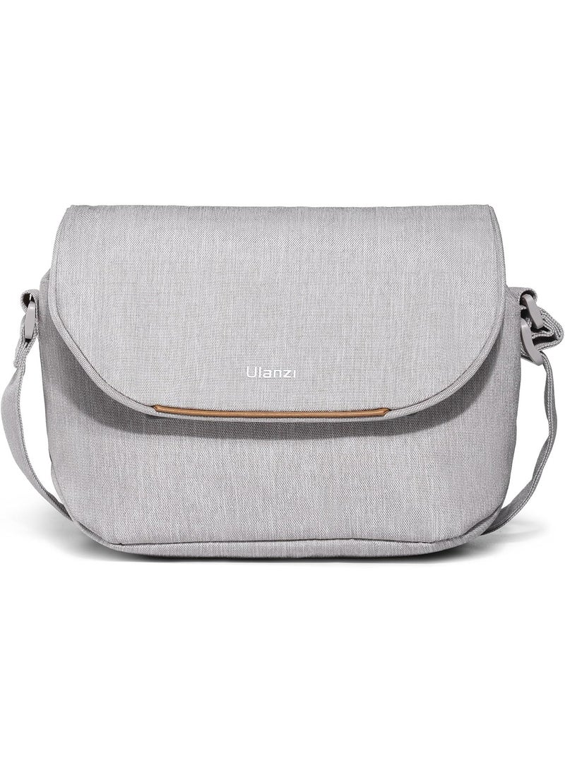 ULANZI 3L Camera Bag, Beige Gray, 9.1x4.3x7.1in, Professional SLR/DSLR Crossbody Shoulder Case for Sony Canon Nikon Mirrorless Cameras, Splash-Proof Polyester Lightweight 235g - Image 1