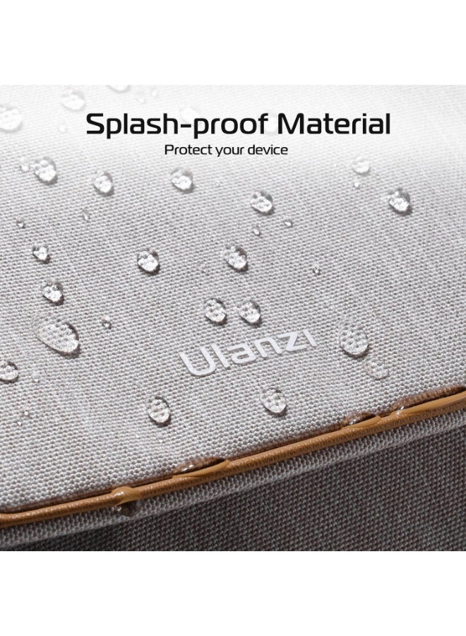 ULANZI 3L Camera Bag, Beige Gray, 9.1x4.3x7.1in, Professional SLR/DSLR Crossbody Shoulder Case for Sony Canon Nikon Mirrorless Cameras, Splash-Proof Polyester Lightweight 235g - Image 5