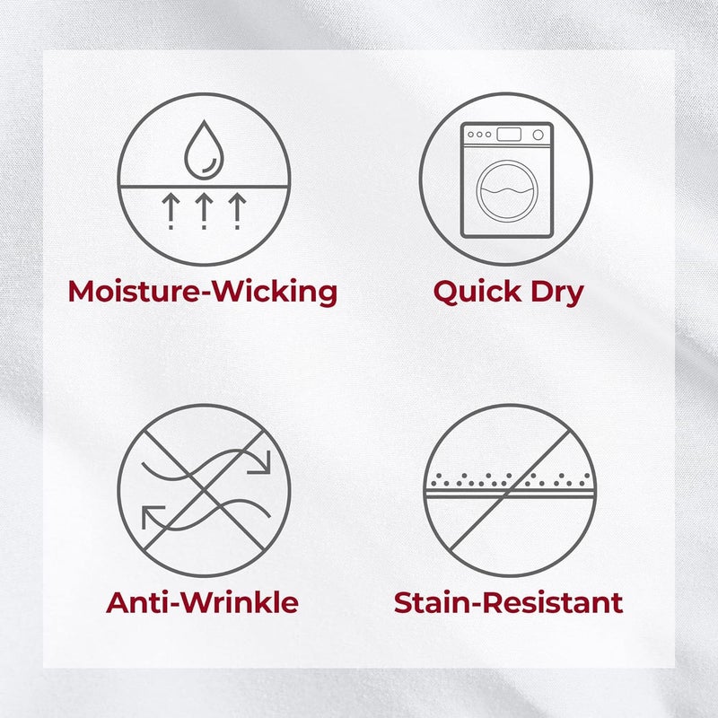 CASA COPENHAGEN® Luxuria 5Pcs Splitking Sheet Set- Designed in Denmark, 100% AirCool Cotton Bed Sheets, Includes 1 Flat Sheet, 2 Deep Pocket Fitted Sheet & 2 Pillowcase Set of 5- Bright White - Image 4