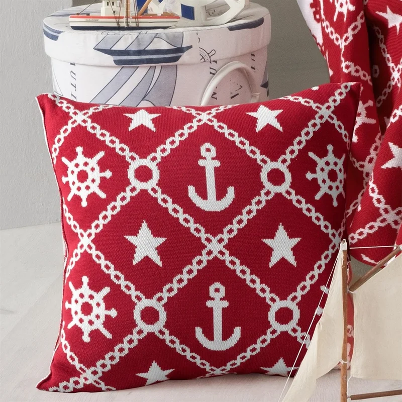 Miespiga Marine Pattern Knitwear Throw Pillow Cover