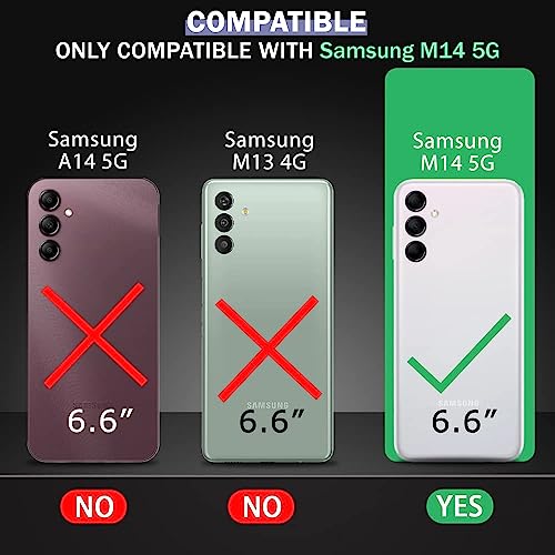 KC Back Cover for Samsung Galaxy M14 5G - 3D Big Wave Cute Cartoon Character Hanging Bear Shockproof Soft Bumper Silicone Case with Camera Protection (Pink) - Image 2