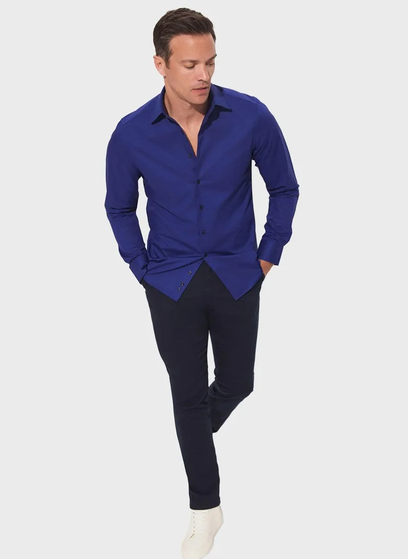JUNE Textured Slim Fit Shirt