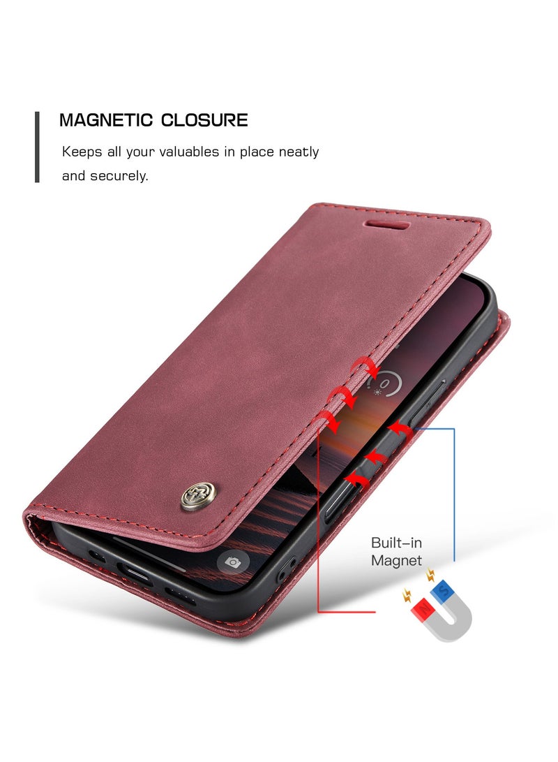 كيس مي جراب موبايل من الجلد الصناعي الفاخر  013 وحامل للكروت و البطاقات متوافق مع IPhone 17 Pro Max  (نبيتي) - Image 4