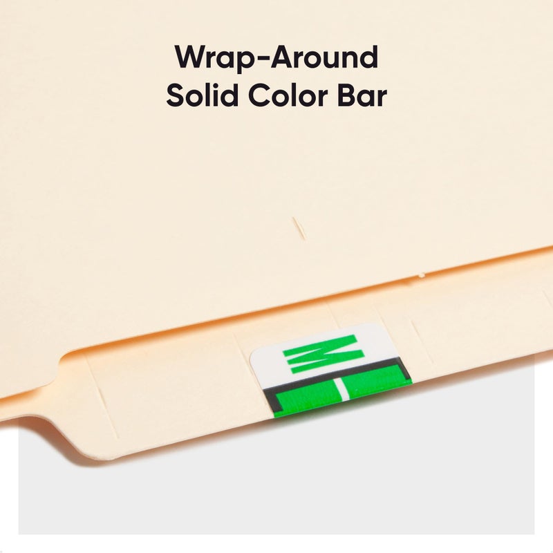 Smead BCCR Bar-Style Color-Coded Alphabetic Label, M, Label Roll, Light Green, 500 Labels per Roll, (67083) - Image 5