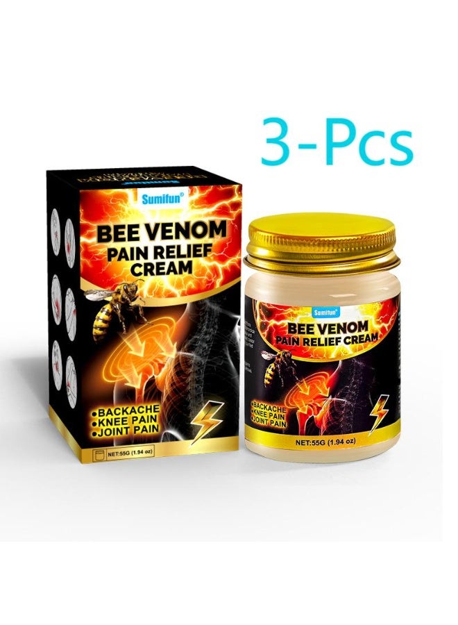 سوميفون 3 قطع كريم تخفيف الآلام من سم النحل ، تخفيف آلام الاختراق المستمر والعميق ، آلام الظهر ، آلام الركبة ، آلام المفاصل - Image 1