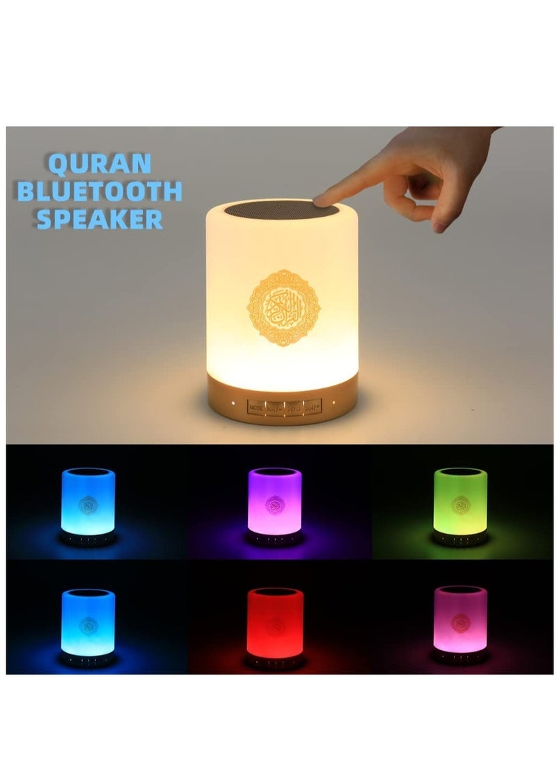 ELTRAZONE Quran Speaker Touch Lamp 4 in 1 Bluetooth Speaker with 7 Colors LED Light, Quran Recitations and Song FM Broadcast - Image 5