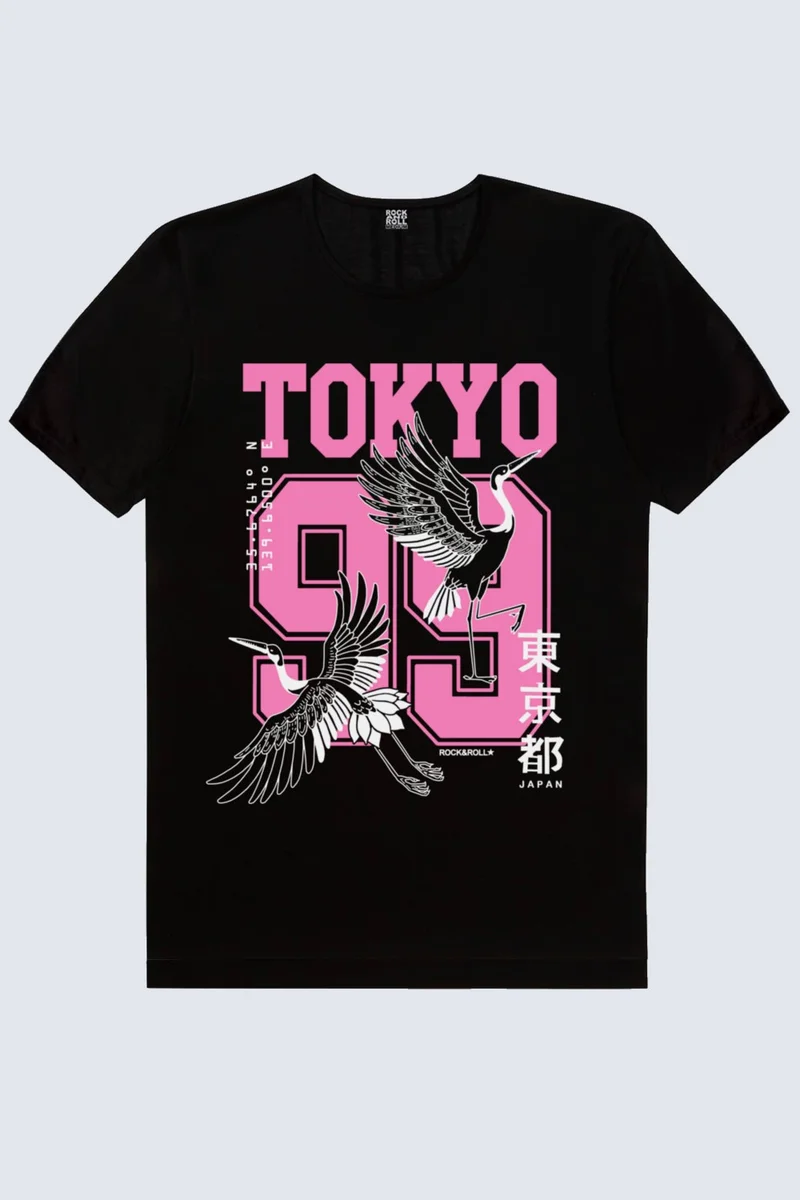 روك اند رول Tokyo 99 Black Men's T-Shirt