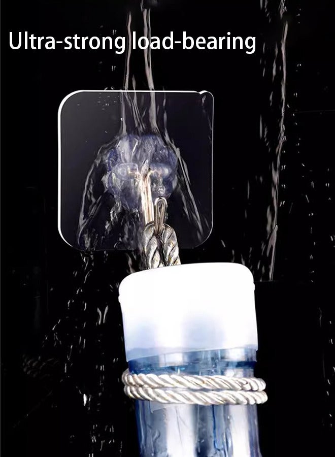 10 Pieces Waterproof Wall Hooks Self Adhesive Sticker Hanger Transparent  - Image 3
