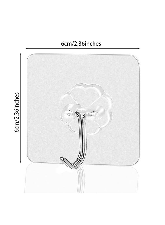 10 Pieces Waterproof Wall Hooks Self Adhesive Sticker Hanger Transparent  - Image 5