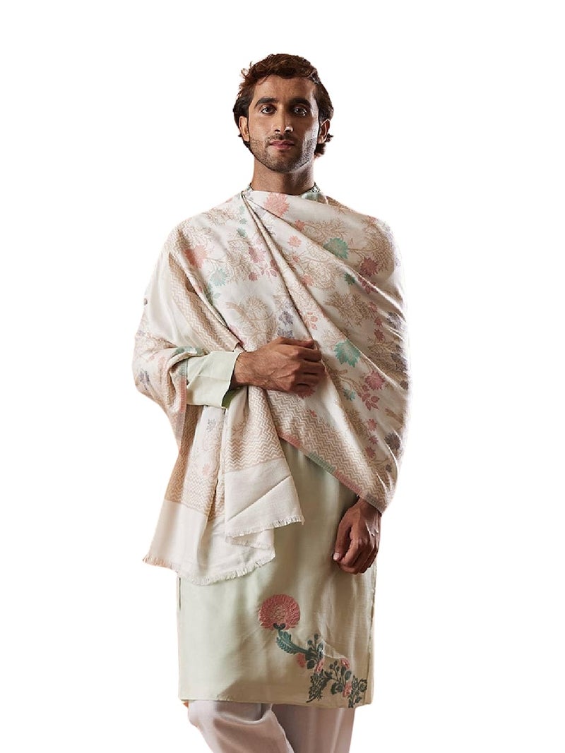 Pashmoda Men Shalimar Kaani Stole (Size 71x203 cm) - Image 1