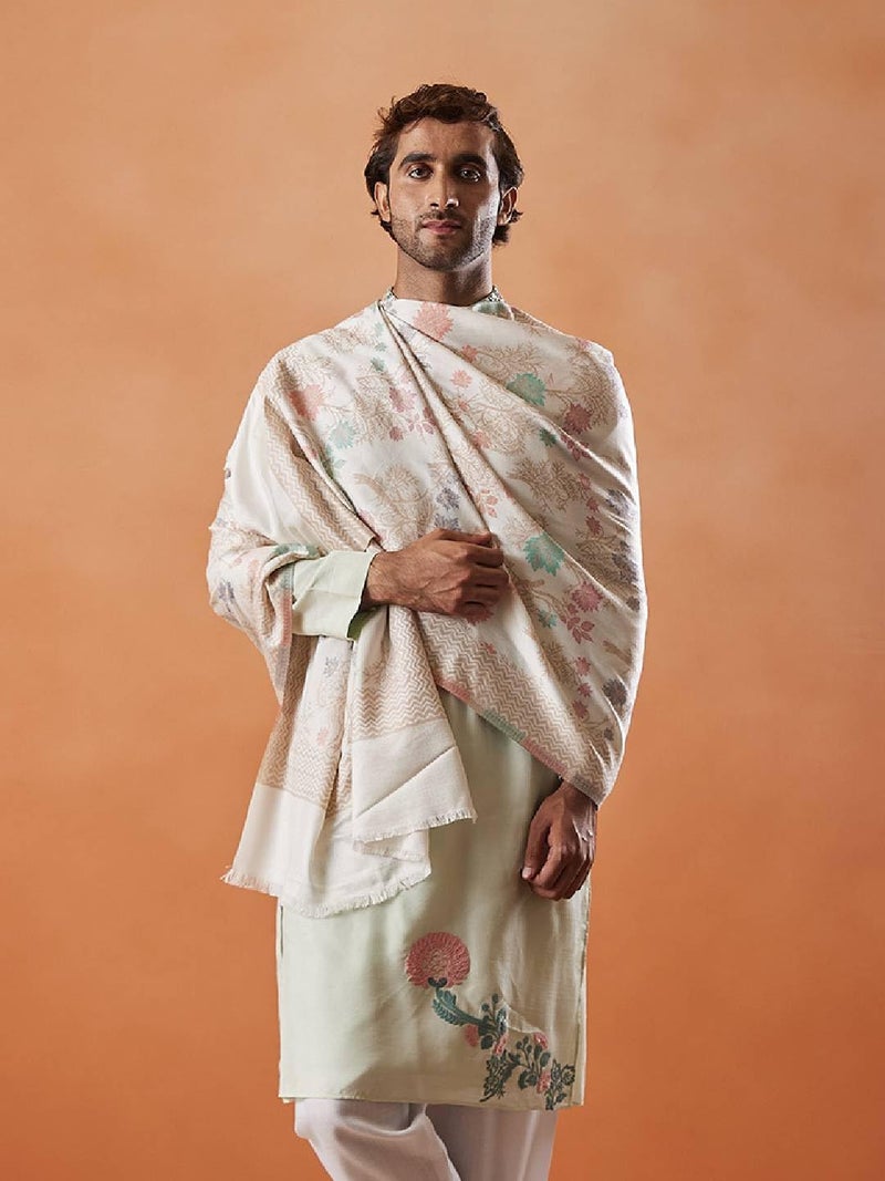 Pashmoda Men Shalimar Kaani Stole (Size 71x203 cm) - Image 5