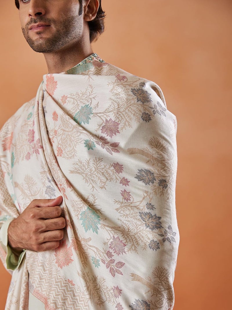 Pashmoda Men Shalimar Kaani Stole (Size 71x203 cm) - Image 4