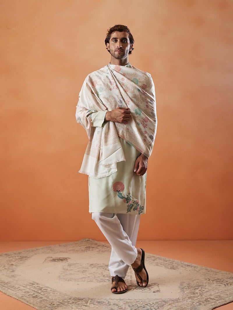 Pashmoda Men Shalimar Kaani Stole (Size 71x203 cm) - Image 3