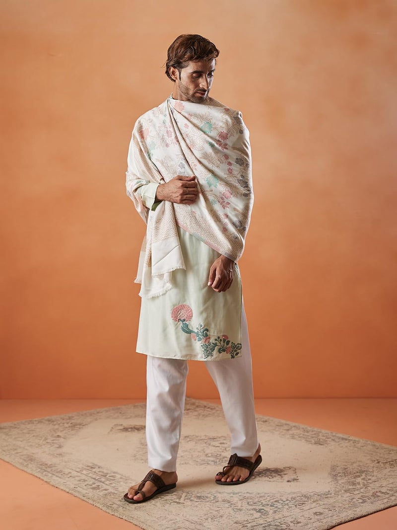 Pashmoda Men Shalimar Kaani Stole (Size 71x203 cm) - Image 2