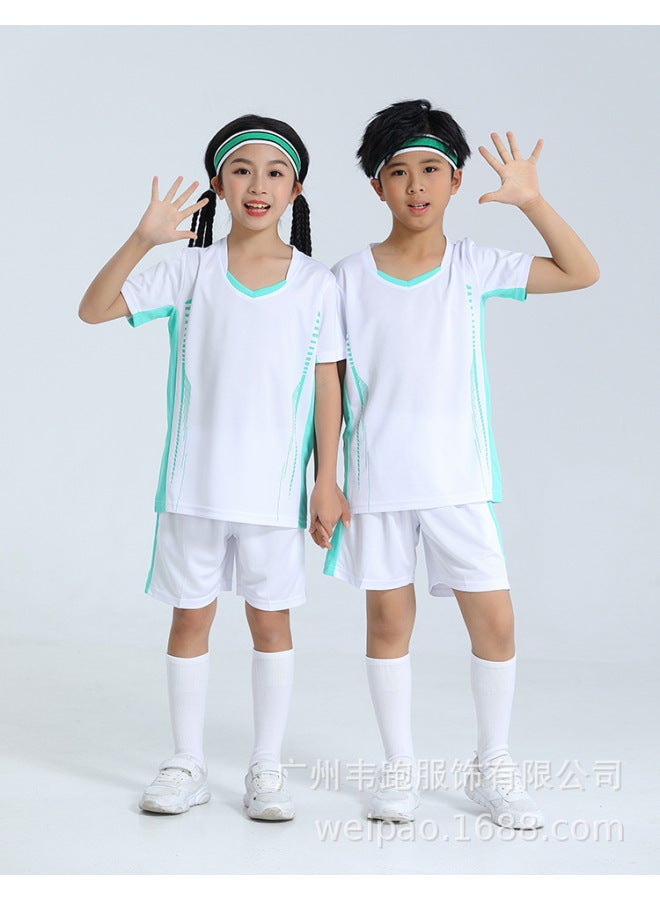 White Short Sleeve Football Jersey - Image 1