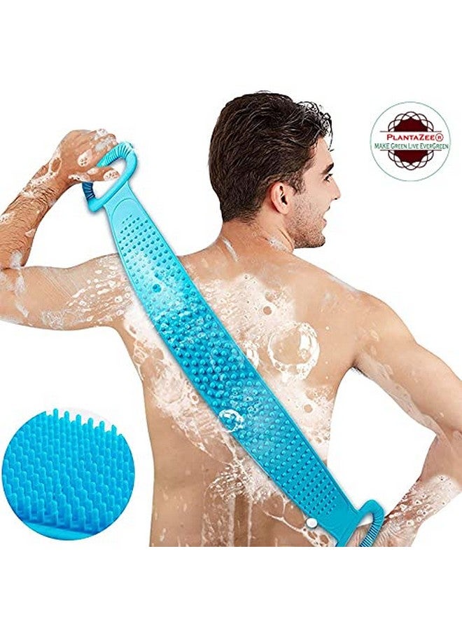 PlantaZee Double Sided Silicon Scrubber Belt for Bath pack of 2 - Image 4