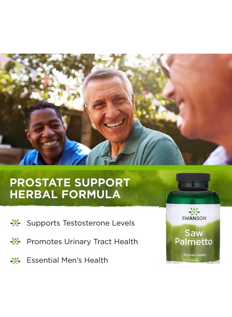 SWANSON Full Spectrum Saw Palmetto, 540 mg, 250 Vegan Capsules - Image 2